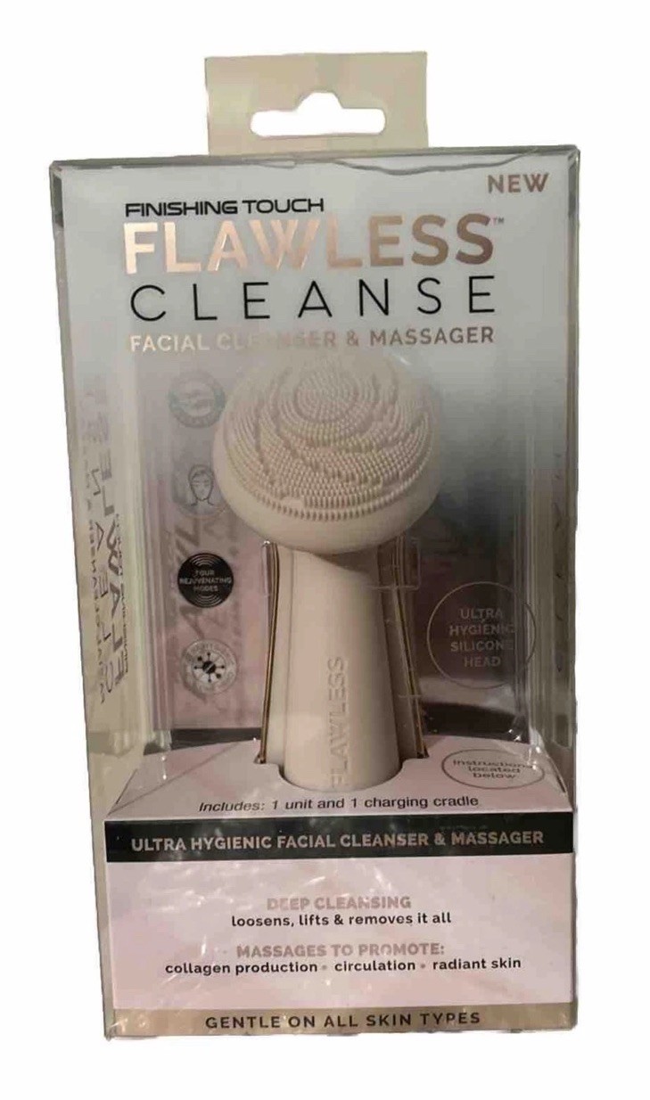 FLAWLESS Cleanse Facial Cleanser & Massager Ultra Hygienic Silicone Head Rechar…
