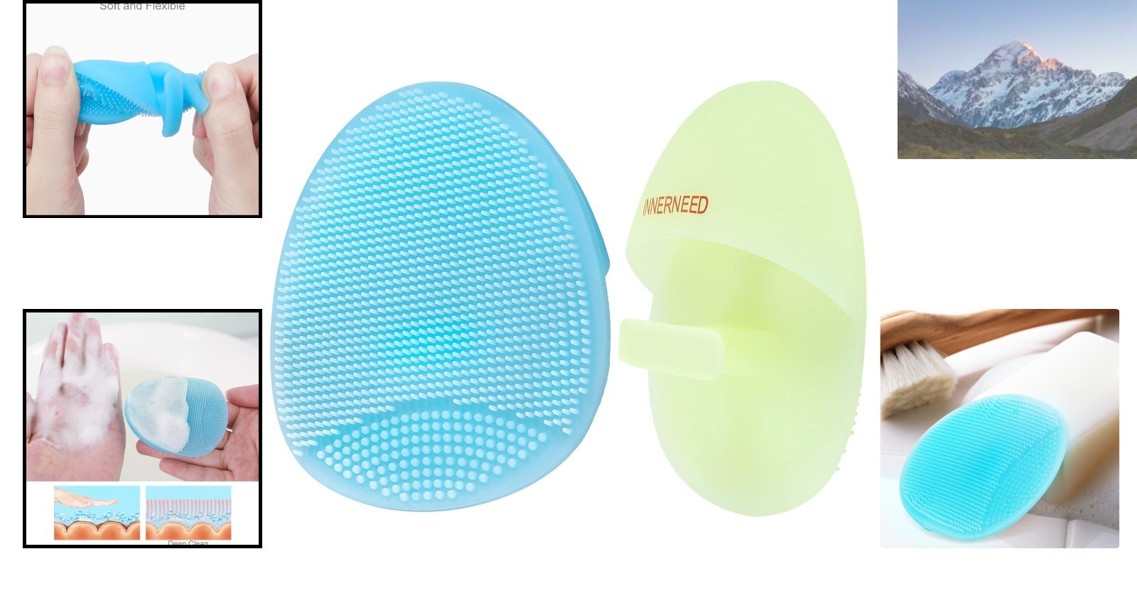 Travel-Friendly Silicone Face Cleansing Brush Set – Perfect for Delicate Skin