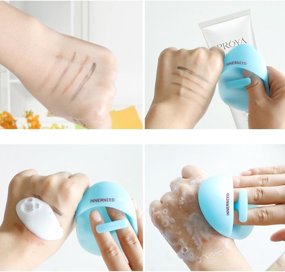 Soft Silicone Facial Cleansing Brush Manual Face Scrubber Exfoliating Massage Sc