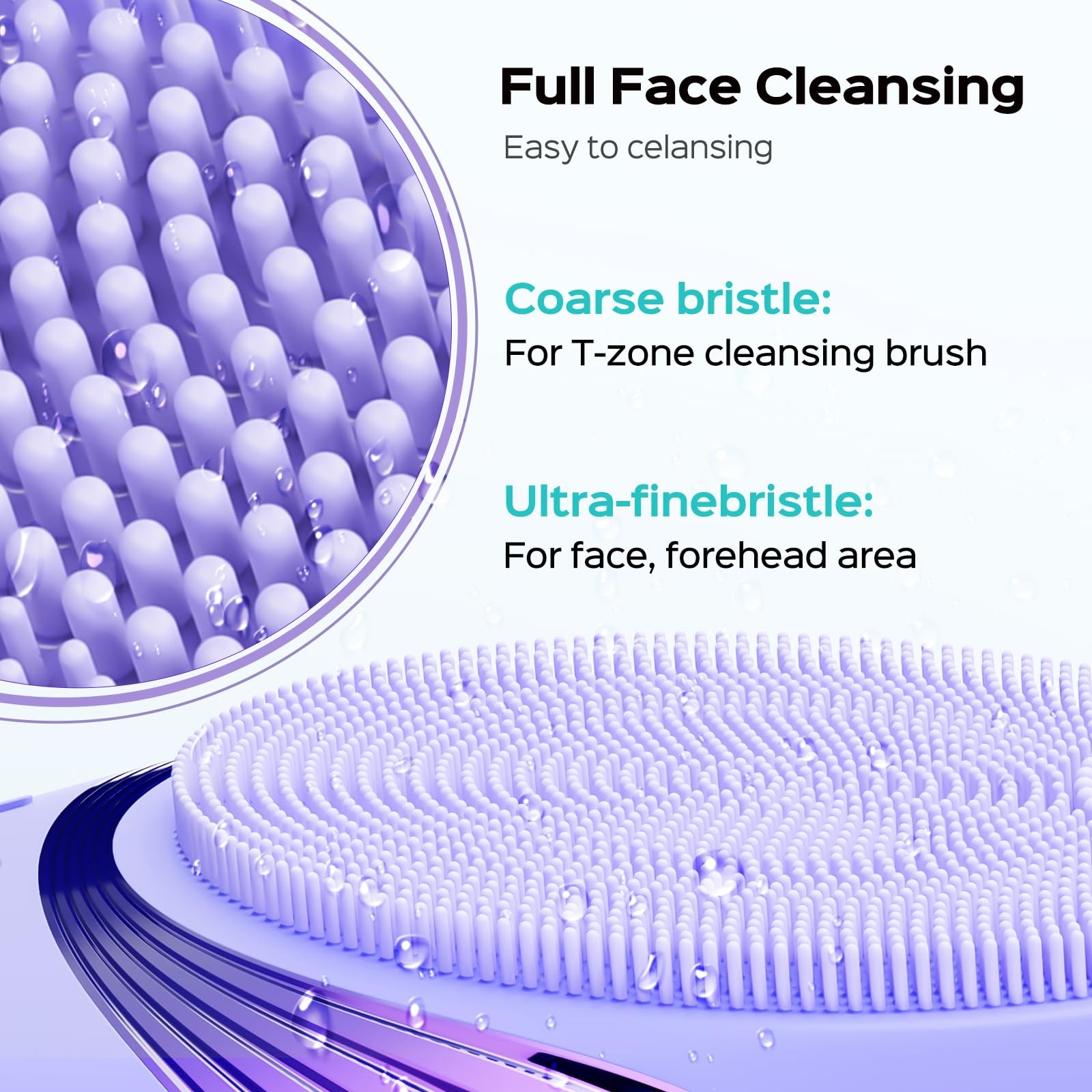 FBS01 Cleansing Brush Scrubber: Portable Silicone Waterproof Rechargeable Was…