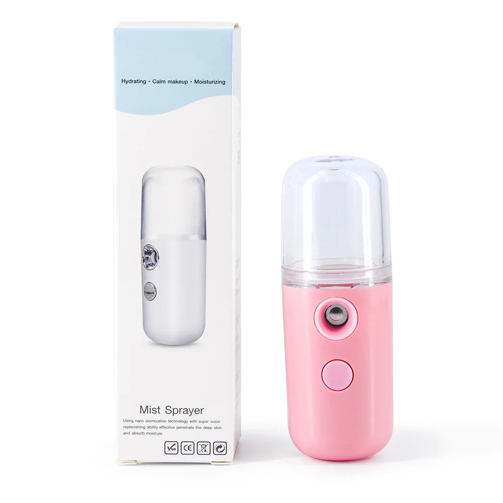 USB Mist Facial Sprayer Humidifier Rechargeable Nebulizer Face Steamer