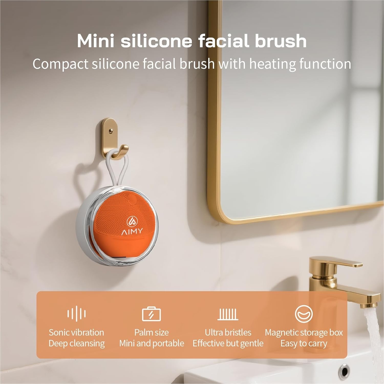 Silicone Face Brush Electric Cleansing Brush Exfoliator 3-Speed Sonic Vibration