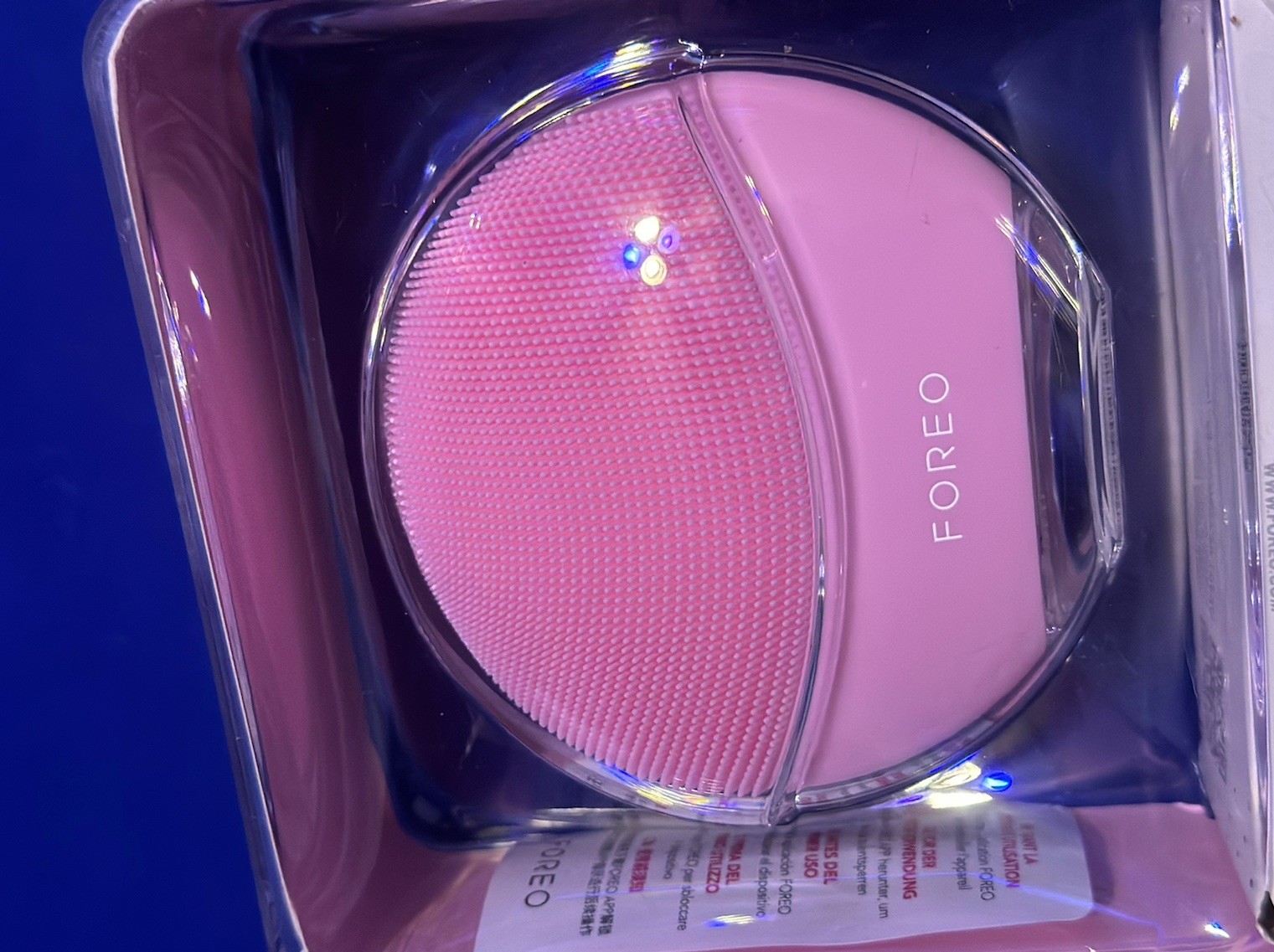 Foreo Luna Mini 3 Dual-Sided Smart Facial Cleansing Massager, Pearl Pink