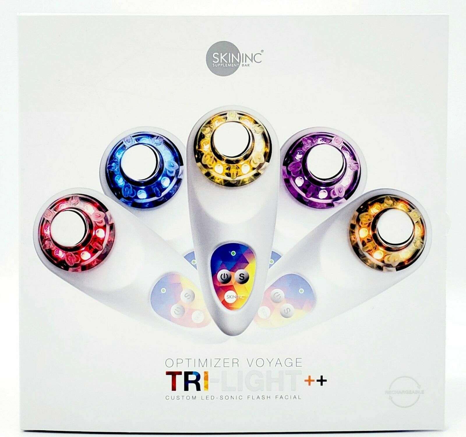 SKIN INC Supplement Bar Optimizer Voyage Tri-Light++ RECHARGEABLE Version $295!!