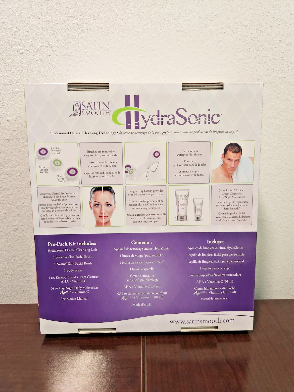 HydraSonic Professional Dermal Cleansing Technology Satin Smooth New In Box