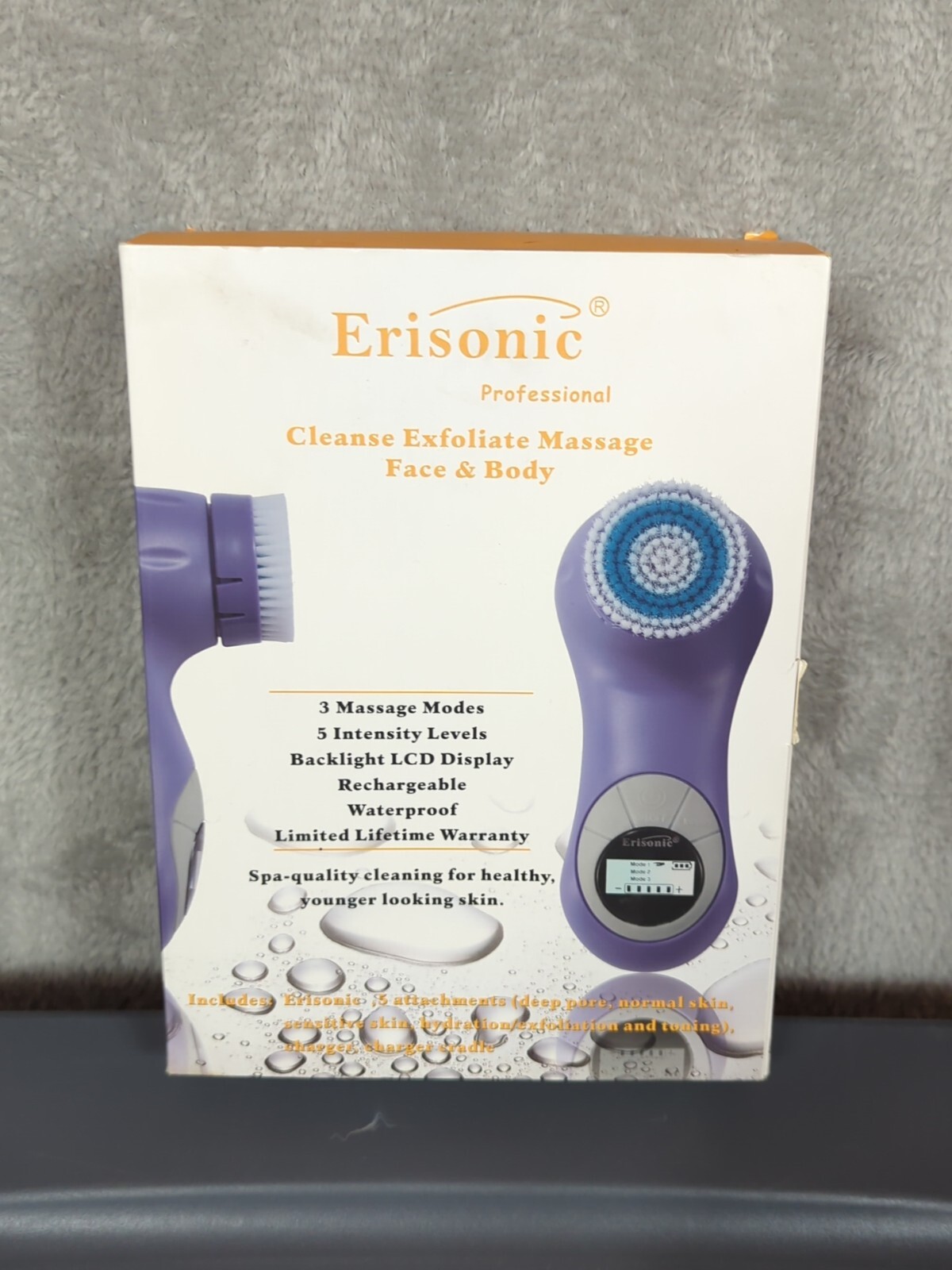 Erisonic Professional Cleanse Exfoliating Massage Face & Body, Waterproof