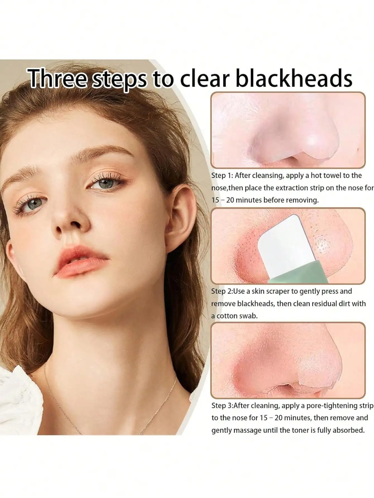 Facial Blackhead Remover Tool Silicone Nose Pore Cleanser Skin Scraper