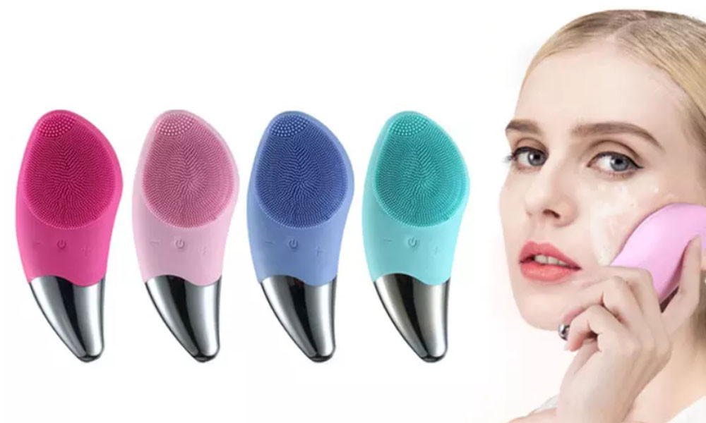 Ultrasonic Electric Silicone Face Brush – Gentle Deep Cleansing Skin Care Tool