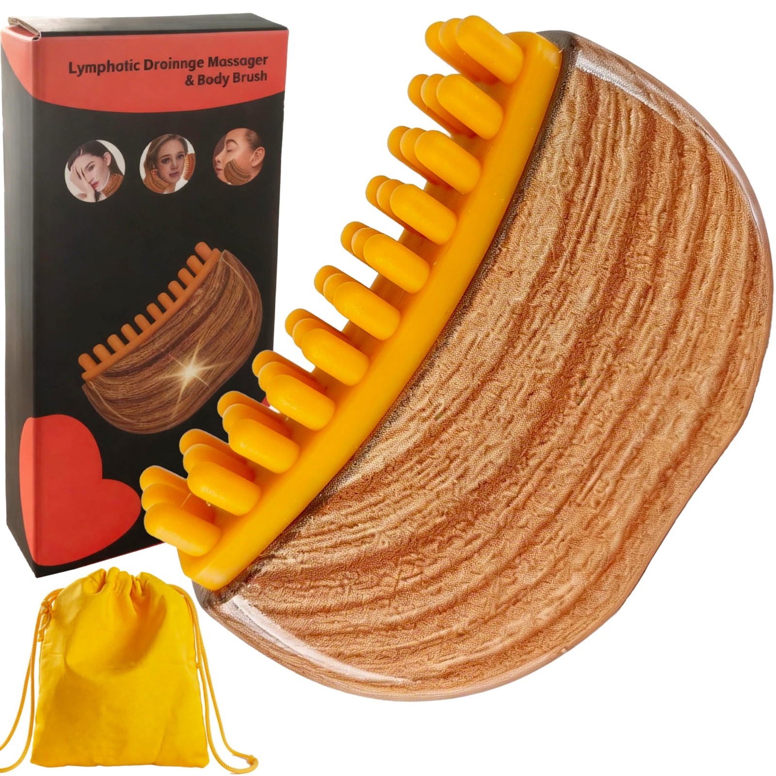 Lymphatic Drainage Face Brush & Massager – Guasha Tool for Puffiness Relief