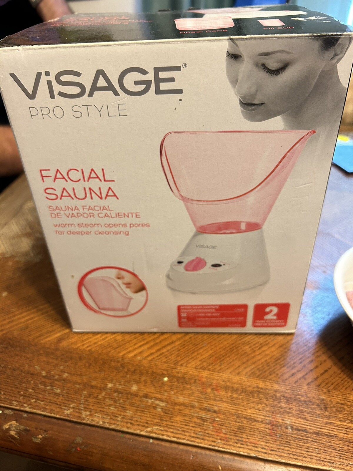 Visage Pro style Sauna Facial Pink And White New In Box
