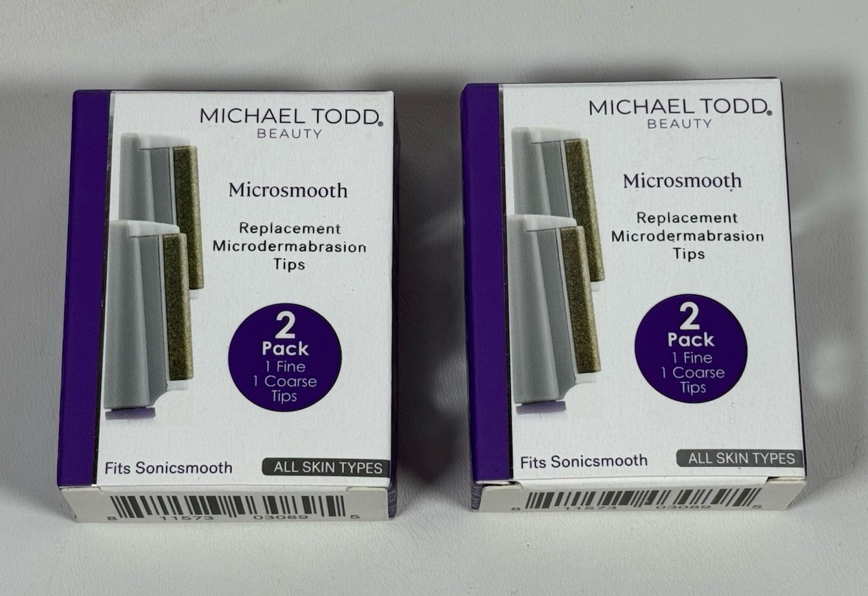 2x Michael Todd Beauty Microsmooth Replacement Microdermabrasion Tips 2pk