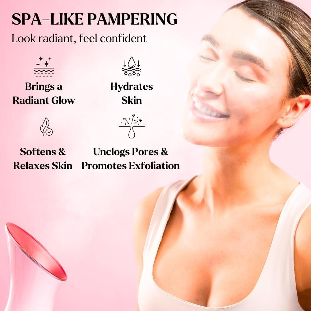 Facial Steamer Spa Gifts with Complimentary 17 Skin Care Tools | Face Steamer…