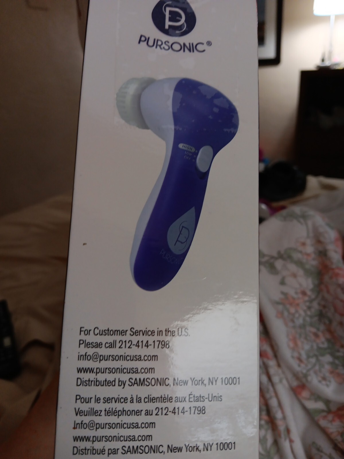 Pursonic Portable Facial Cleansing Brush Massager Combo Kit 2 speed 5 attachment