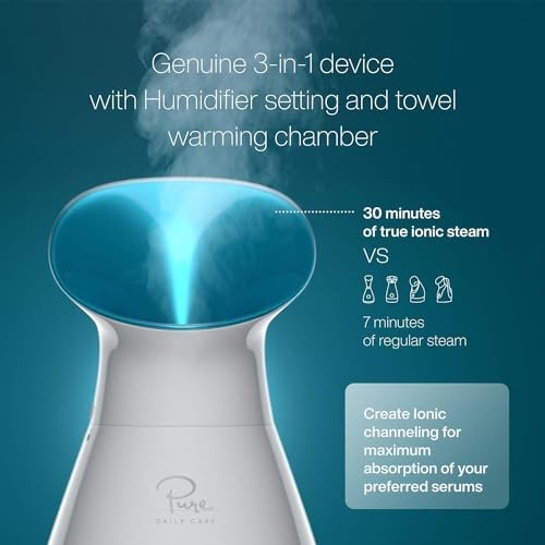 NanoSteamer Large 3-in-1 Nano Ionic Facial Steamer with Precise Temp Teal