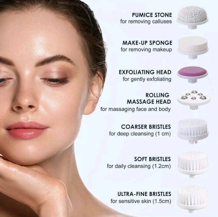 New COSLUS 7 IN 1 Electric Face Cleansing Brush