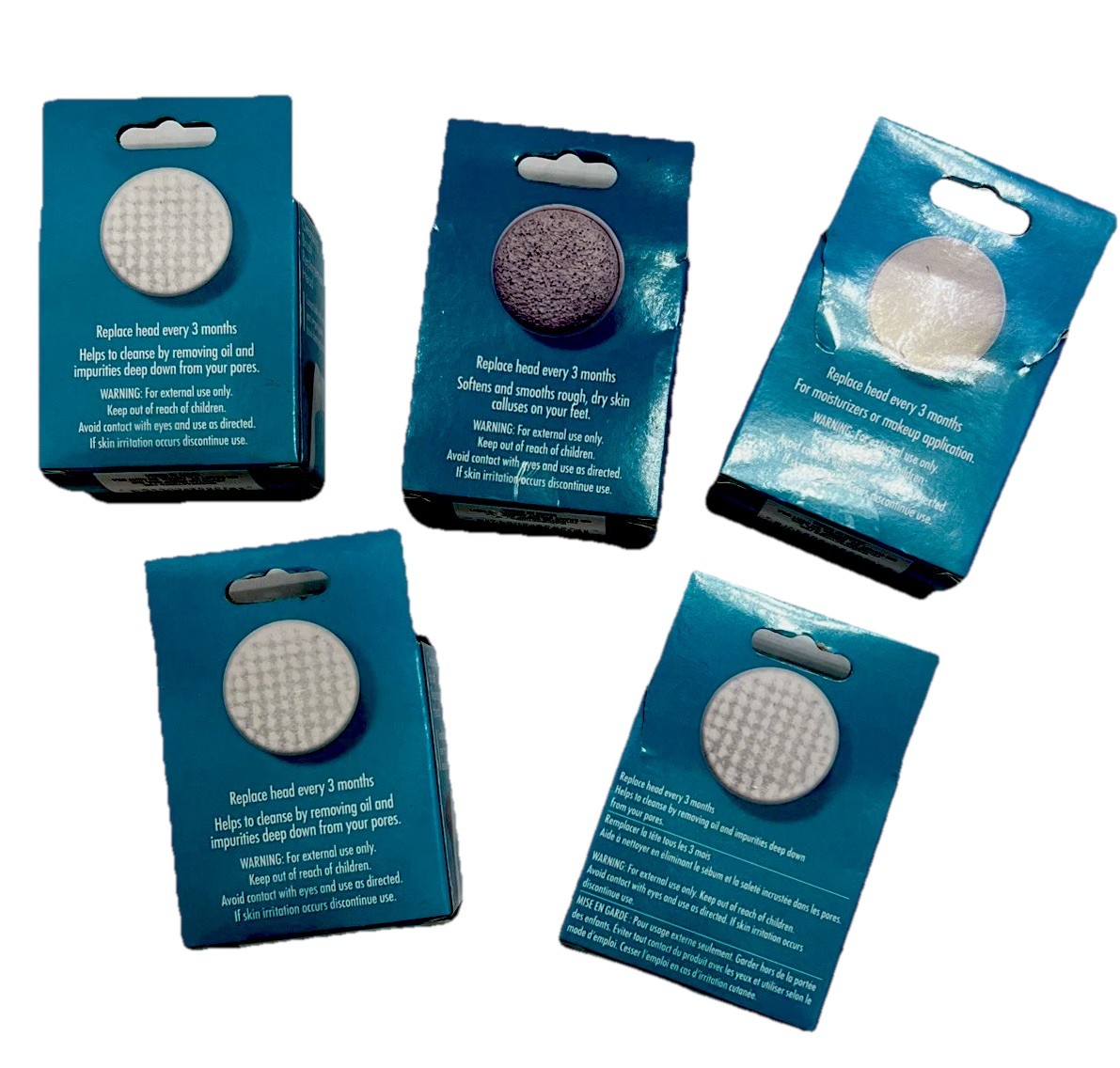 B Pure Power Facial Cleansing Brushes – Replacement Brush Heads -5 Count