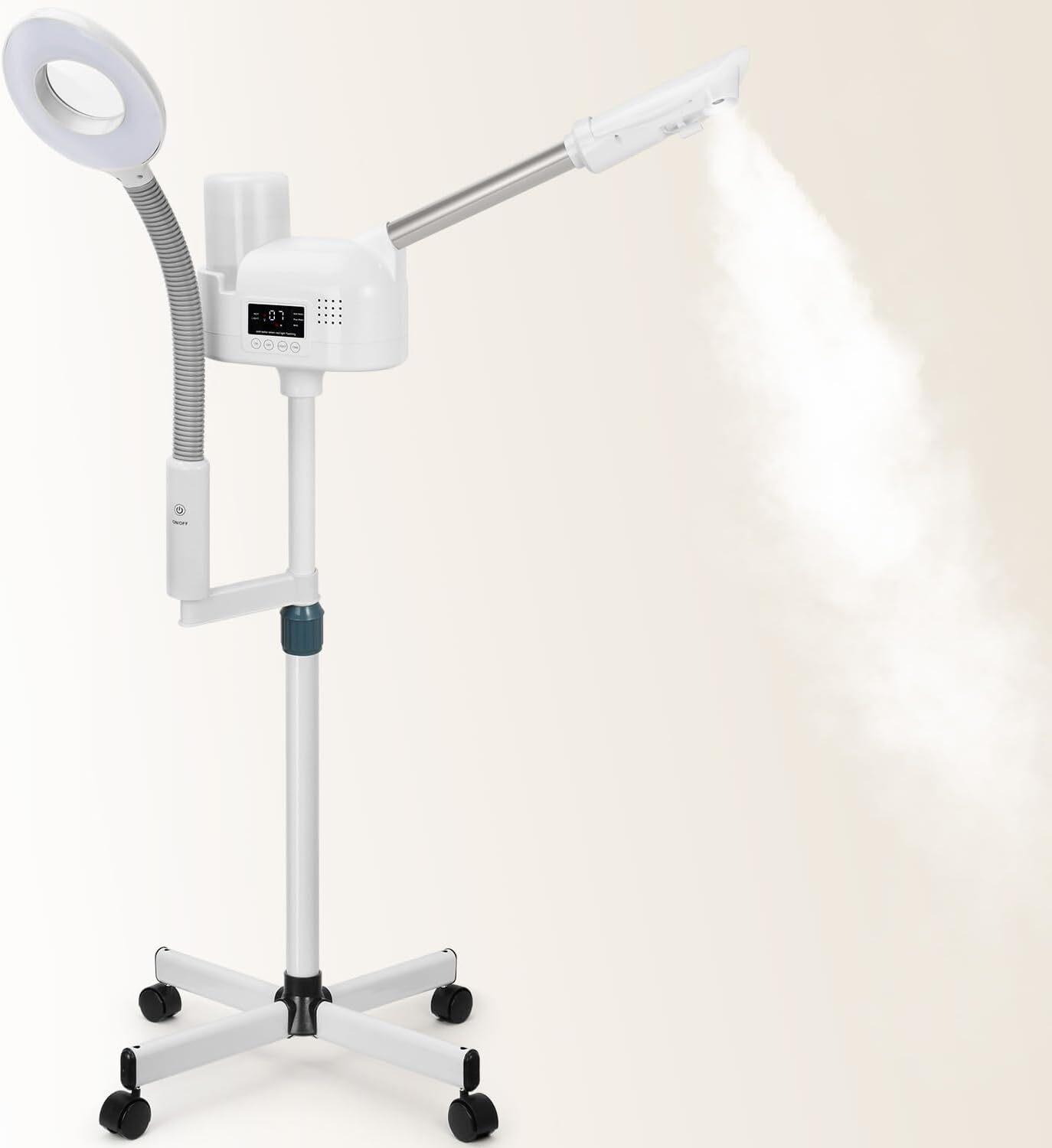 vaporizador facial professional con lupa Lampara de aumento y luz led profesiona