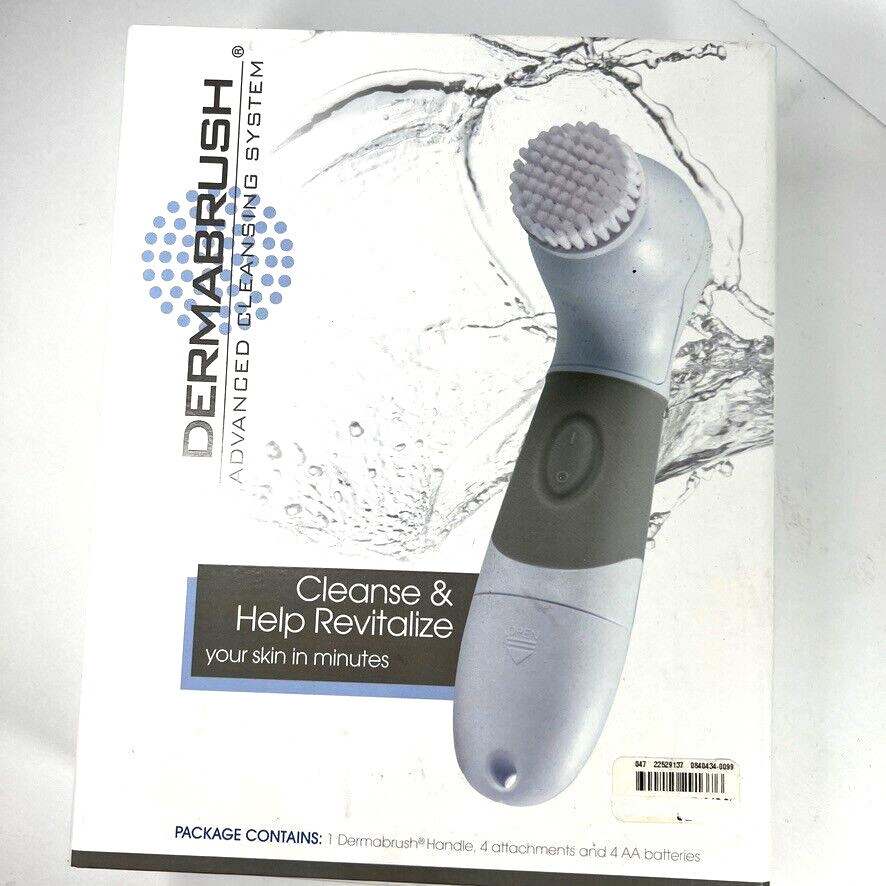 Dermabrush Advanced Cleansing System Brush Face Skin Body Exfoliating Battery