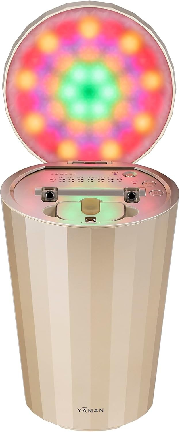 Ya-Man Steamer PhotoCare Facial Steamer with LED Lights, Champagne Gold (YJSB0N)