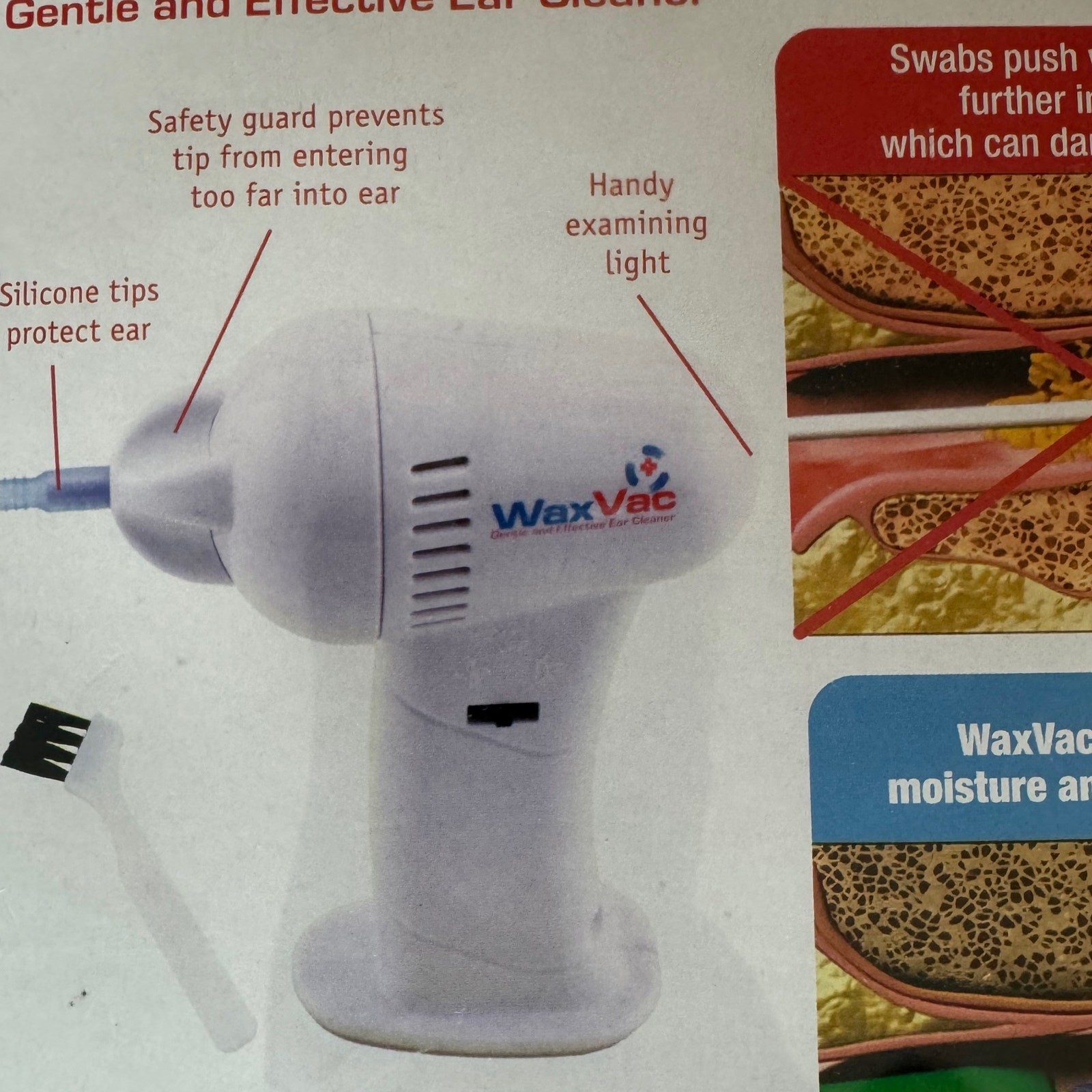WaxVac Unisex Ear Cleaner Regular White Blue