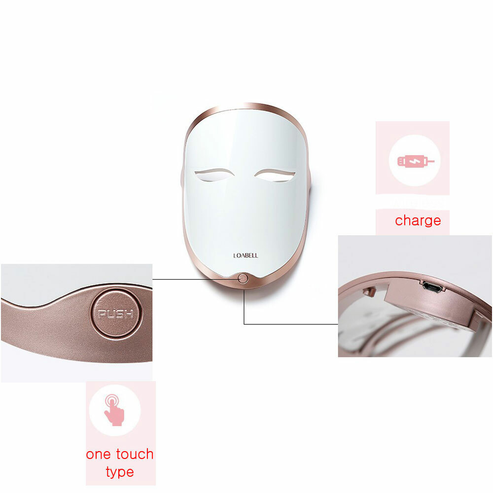 [ZESPA] LOABELL LED mask Wireless LED Mask 5 LED Lights,28 LED Visible Ray 628nm