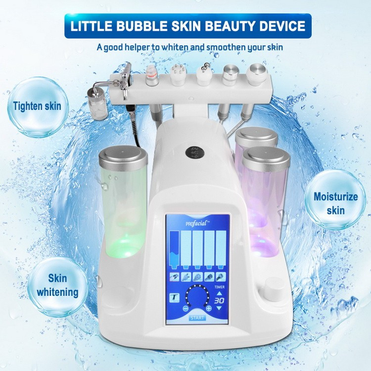 6in1 Hydra Dermabrasion Facial Skin Lifting Oxygen Cleansing Machine Oxygen Jet
