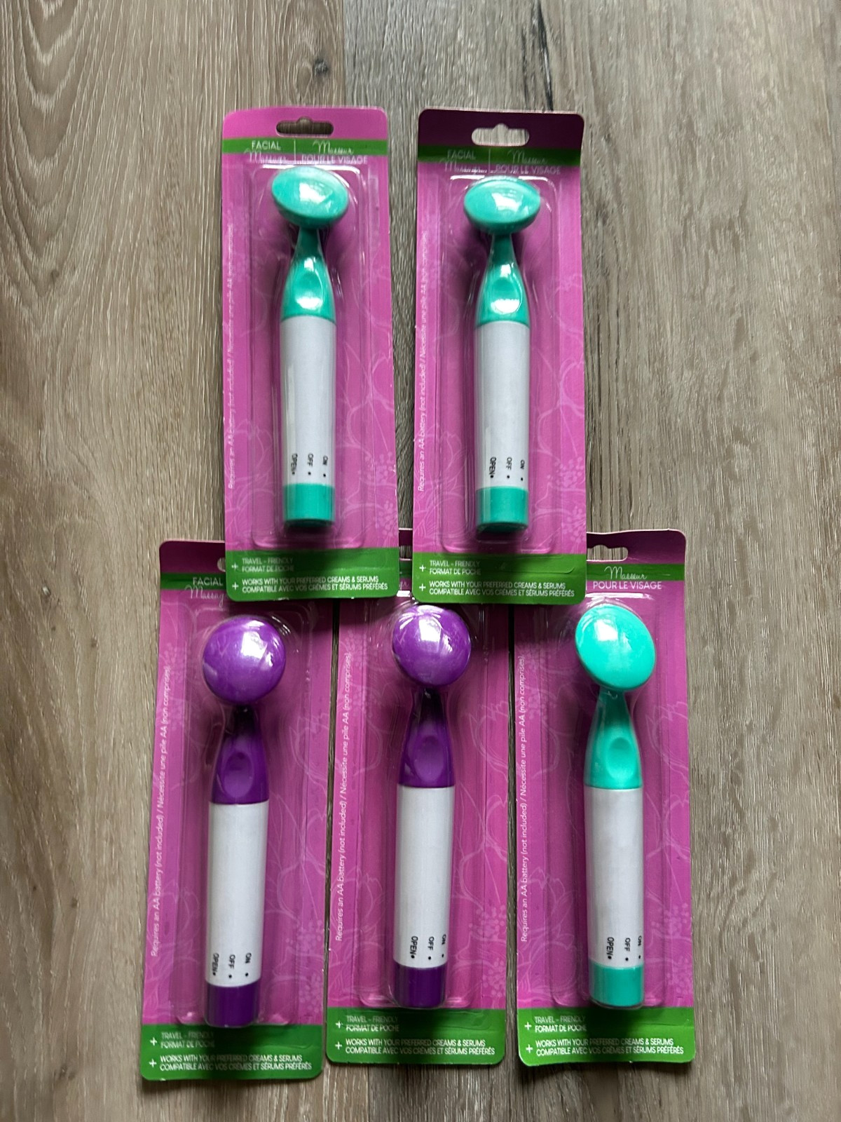 5pc LOT facial massager battery operated travel friendly for all skincare tool