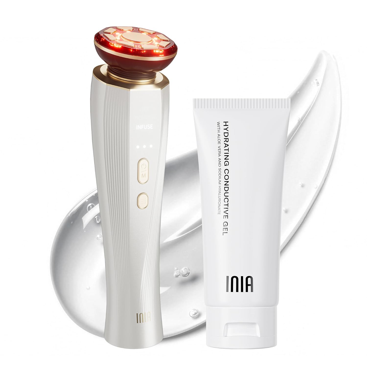 3-In-1 Skin Tightening Device True Beauty Glow Facial Massager Red Light Therapy