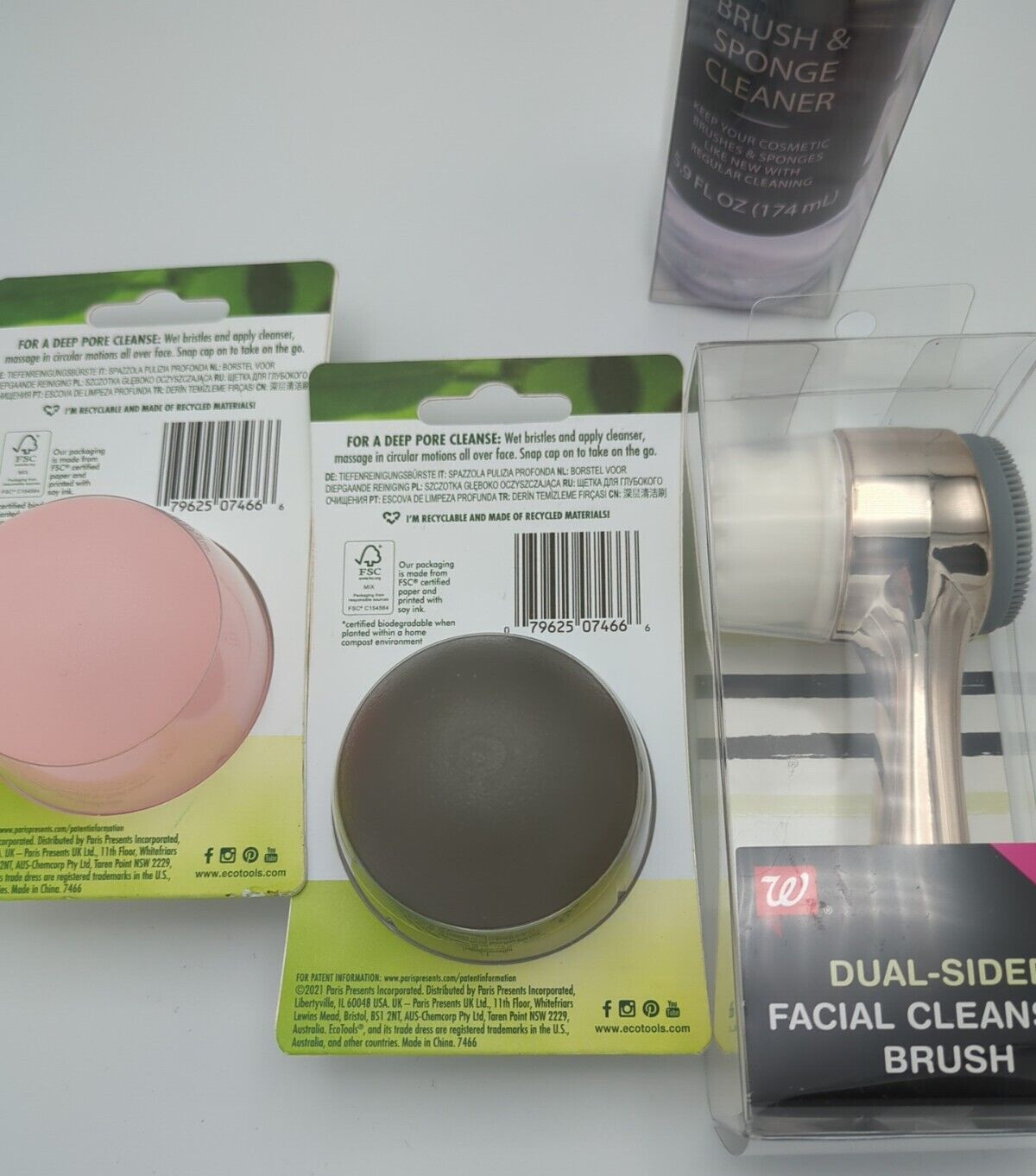 Brush Bundle 2 Ecotools Deep Cleansing & 1 Walgreens + bonus Brush Cleaner