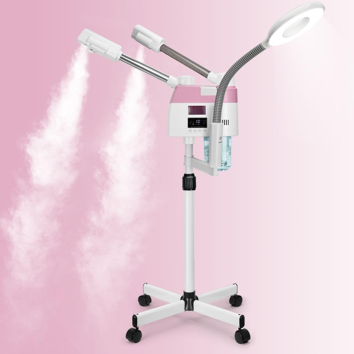 Professional Facial Steamer 3 in 1 with 5X Magnifying Lamp