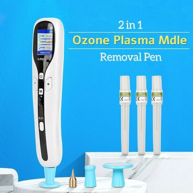 2 IN 1 Ozone Plasma Pen Skin Mole Dark Spot Remover Skin Beauty Fibroblast Pens