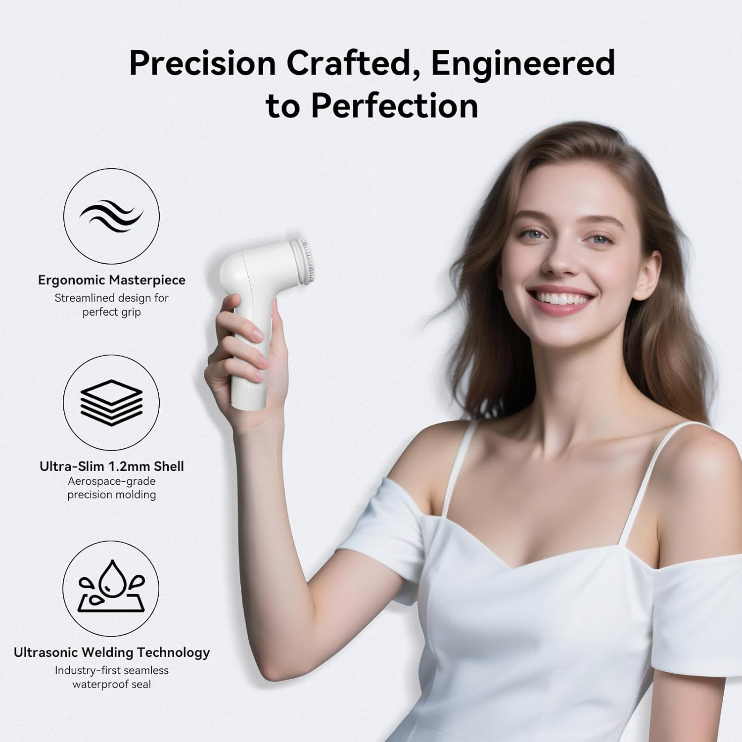 Electric Facial Cleansing Brush – Rechargeable Silicone Face Scrubber Exfoliator