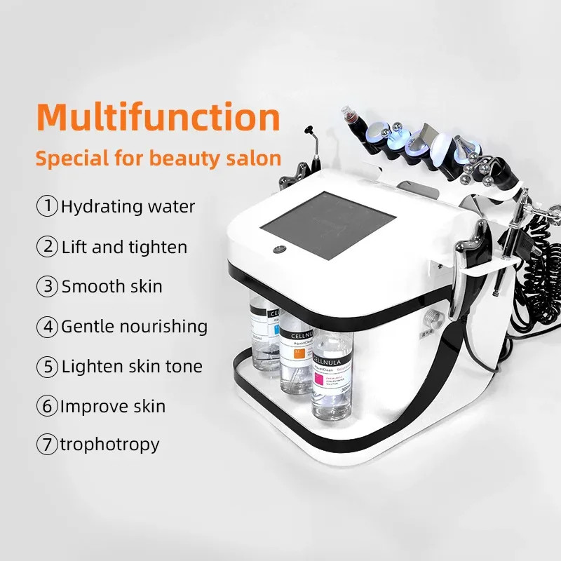 10 in 1 h2o2 Water Oxygen Jet Peel Hydro Beauty Skin Cleansing Facial Machine Aq