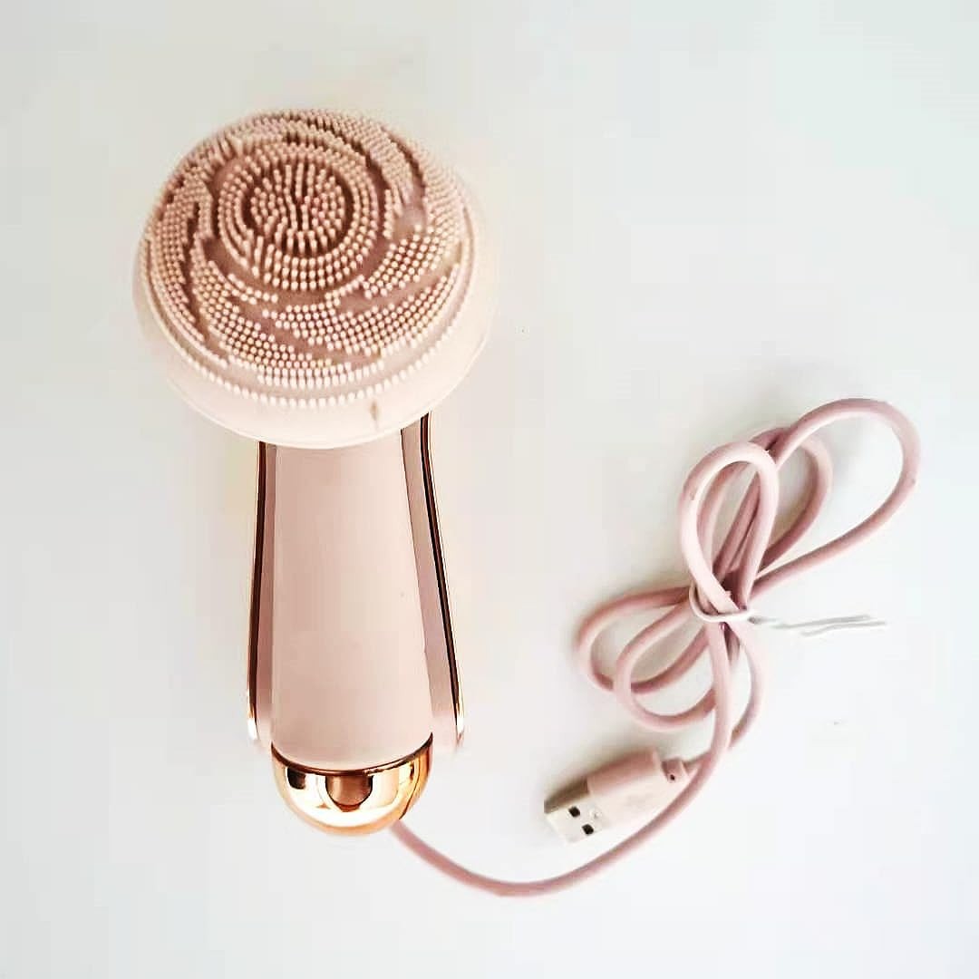 Sonic Facial Cleansing Brush, 4 Rejuvenating Settings, Waterproof Pink