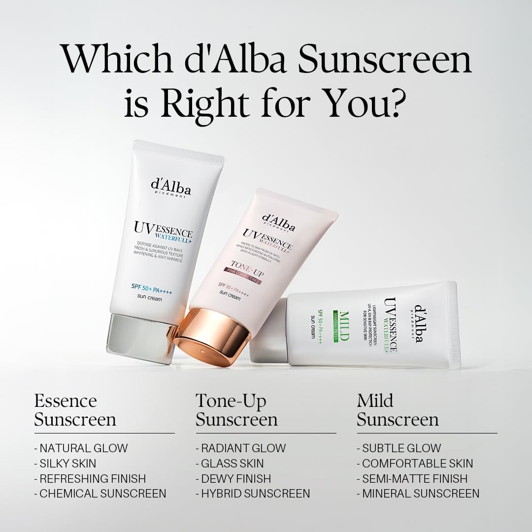 d’Alba Piedmont [ORIGINAL] UV Essence Sunscreen for 1.69 Fl Oz (Pack of 1)