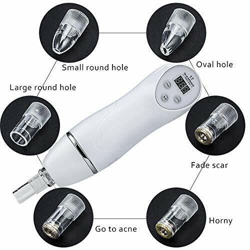 6 Tips Blackhead Vacuum Suction Remover Mini Diamond Skin Peeling Pore Cleaner