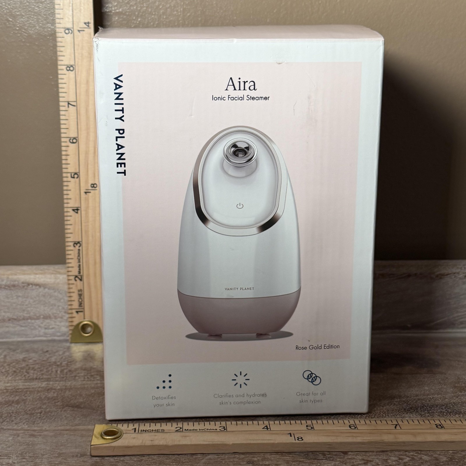 Vanity Planet Aira Ionic Facial Steamer Rose Gold Edition Pink Clogged Pores