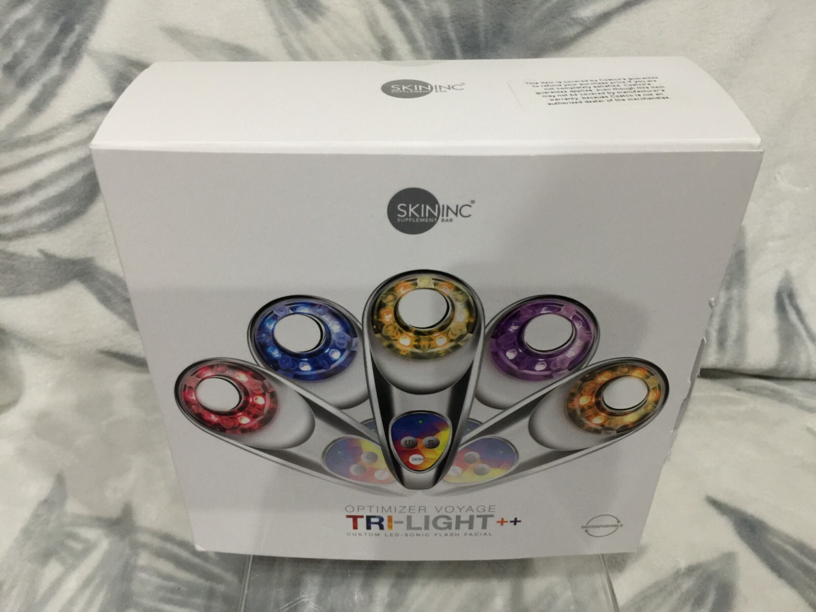SKIN INC Supplement Bar – Optimizer Voyage Tri-Light++ Device in Chrome $295 NIB