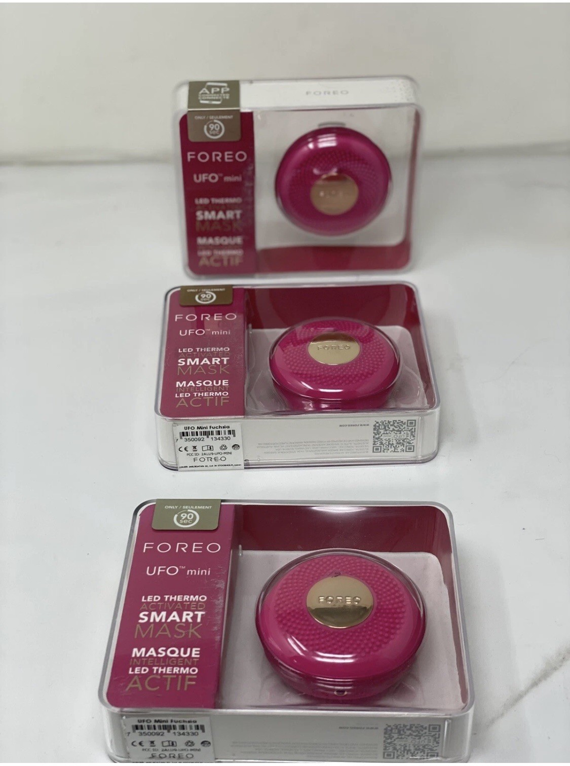 Lot Of 3 FOREO UFO MINI LED Sonic Powered Mask -Brand New