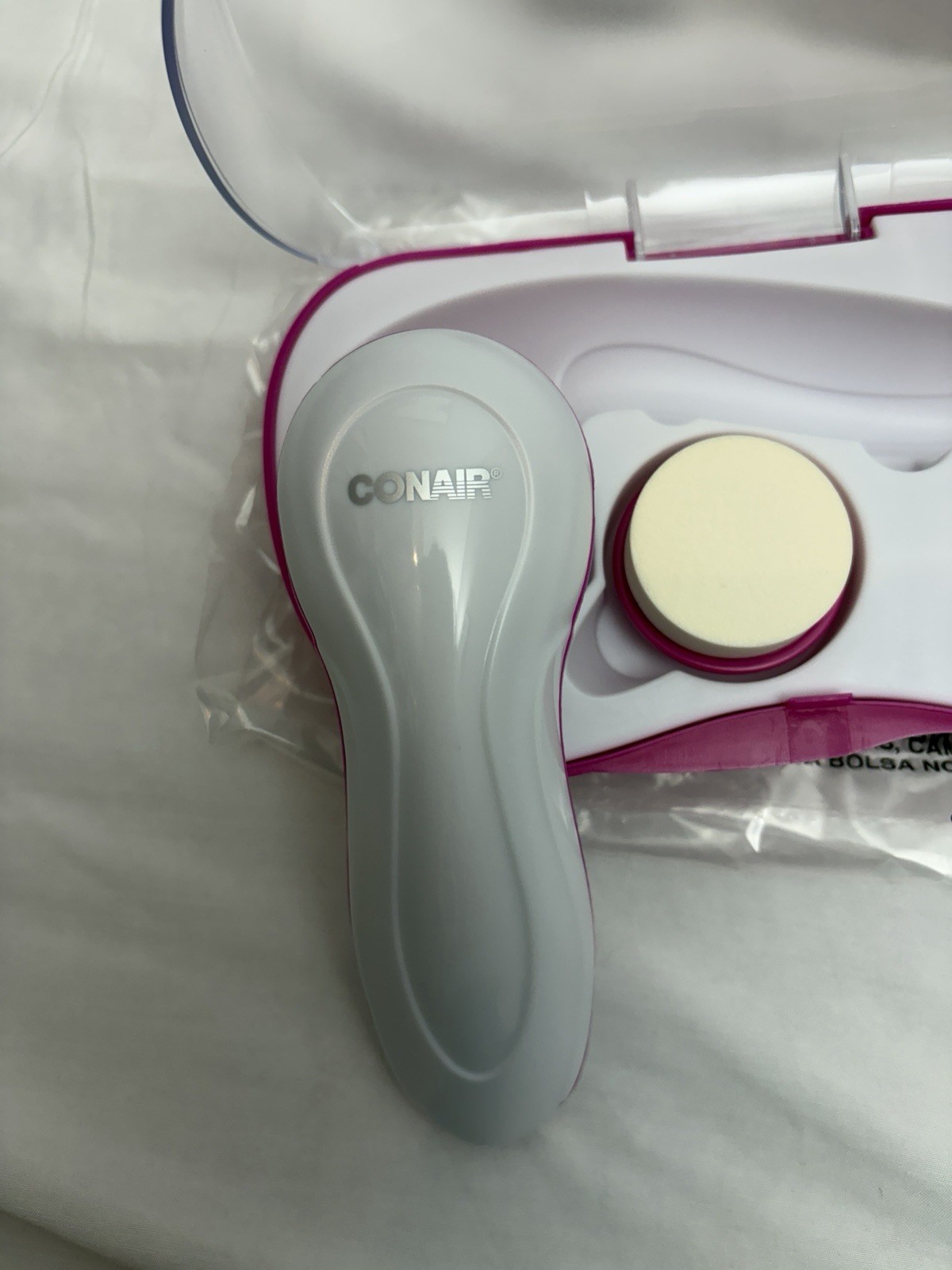 Conair True Glow Electric Facial Brush, Rechargeable, Storage Case, 2 Speeds