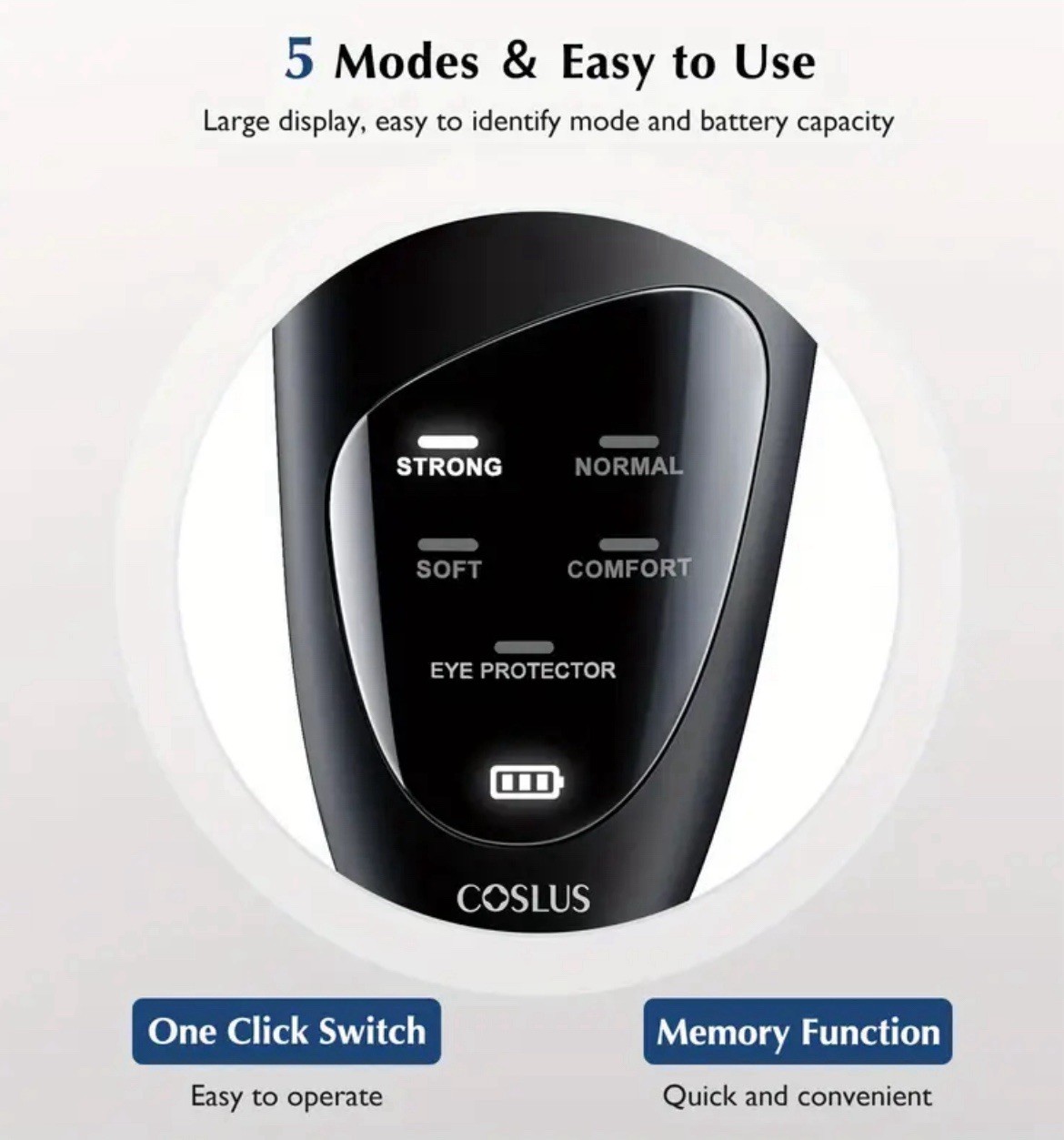 COSLUS Rechargeable Facial Cleansing Brush – 4 Modes Silicone Face Exfoliator