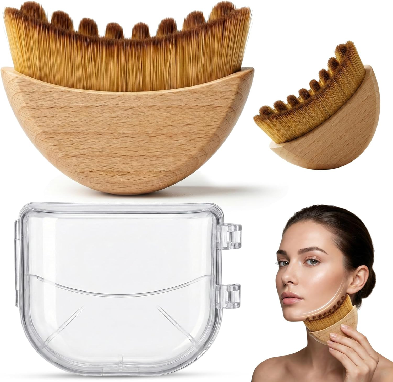 Premium Lymphatic Contour Face Brush for Sculpting – Lymphatic Drainage Massager