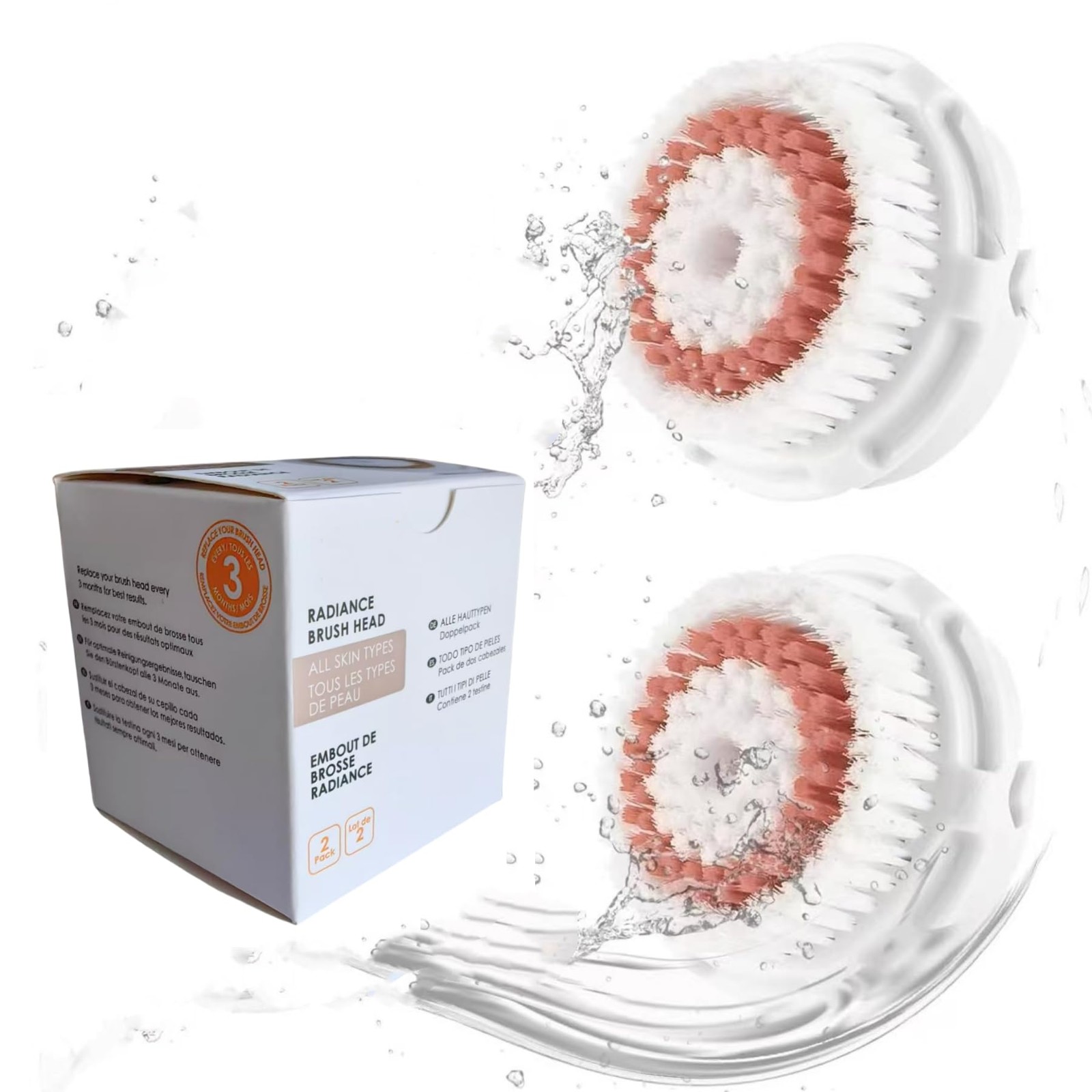 Replacement Brush Heads for Clarisonic, Compatible with Mia 1, Mia 2, Mia Fit…