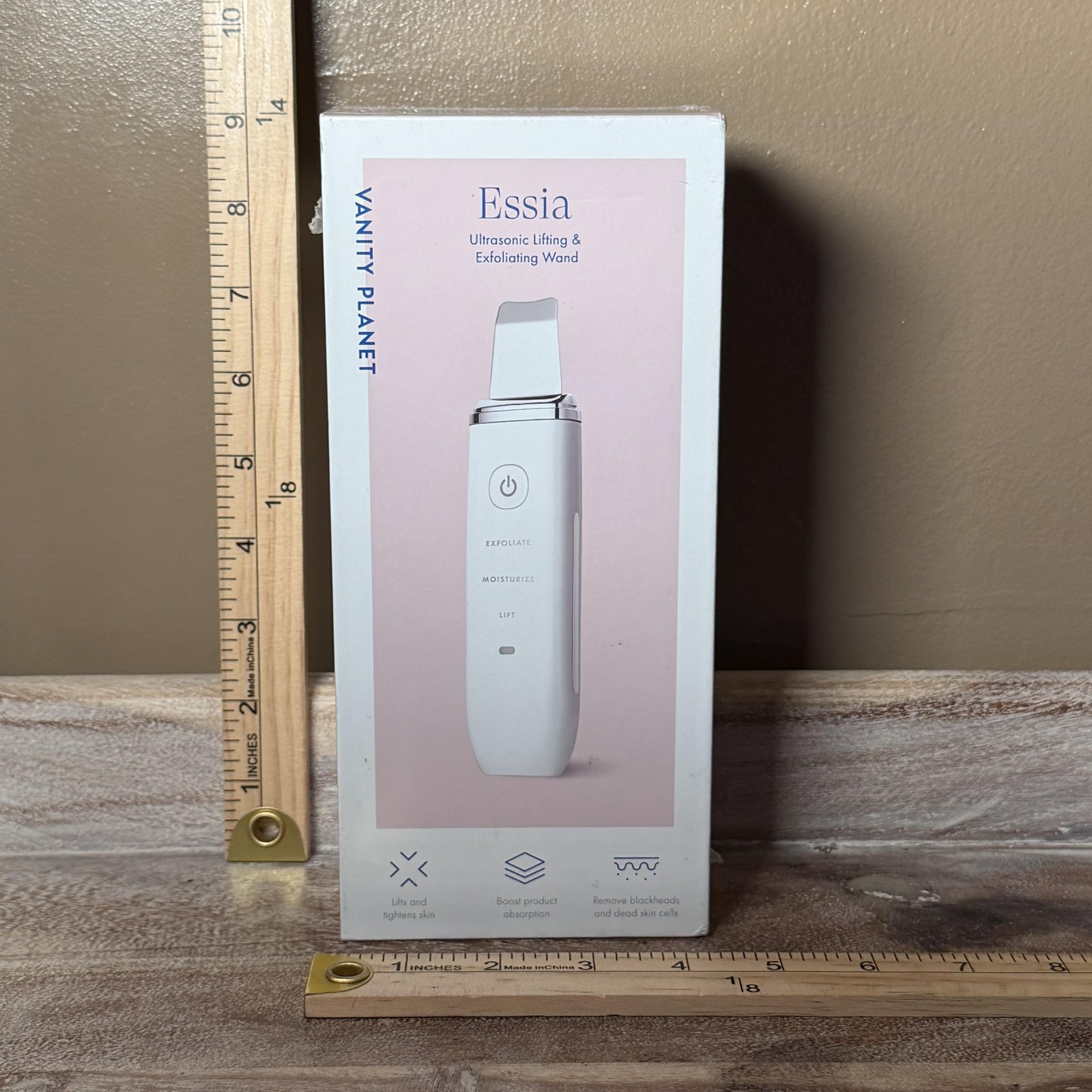 Vanity Planet Essia Ultrasonic Exfoliating Wand White Facial Toning Device