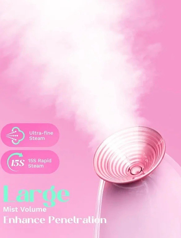 Wavytalk Nano Ionic Facial / Face Steamer for Hydrating Skin Care* KD2331 * Pink