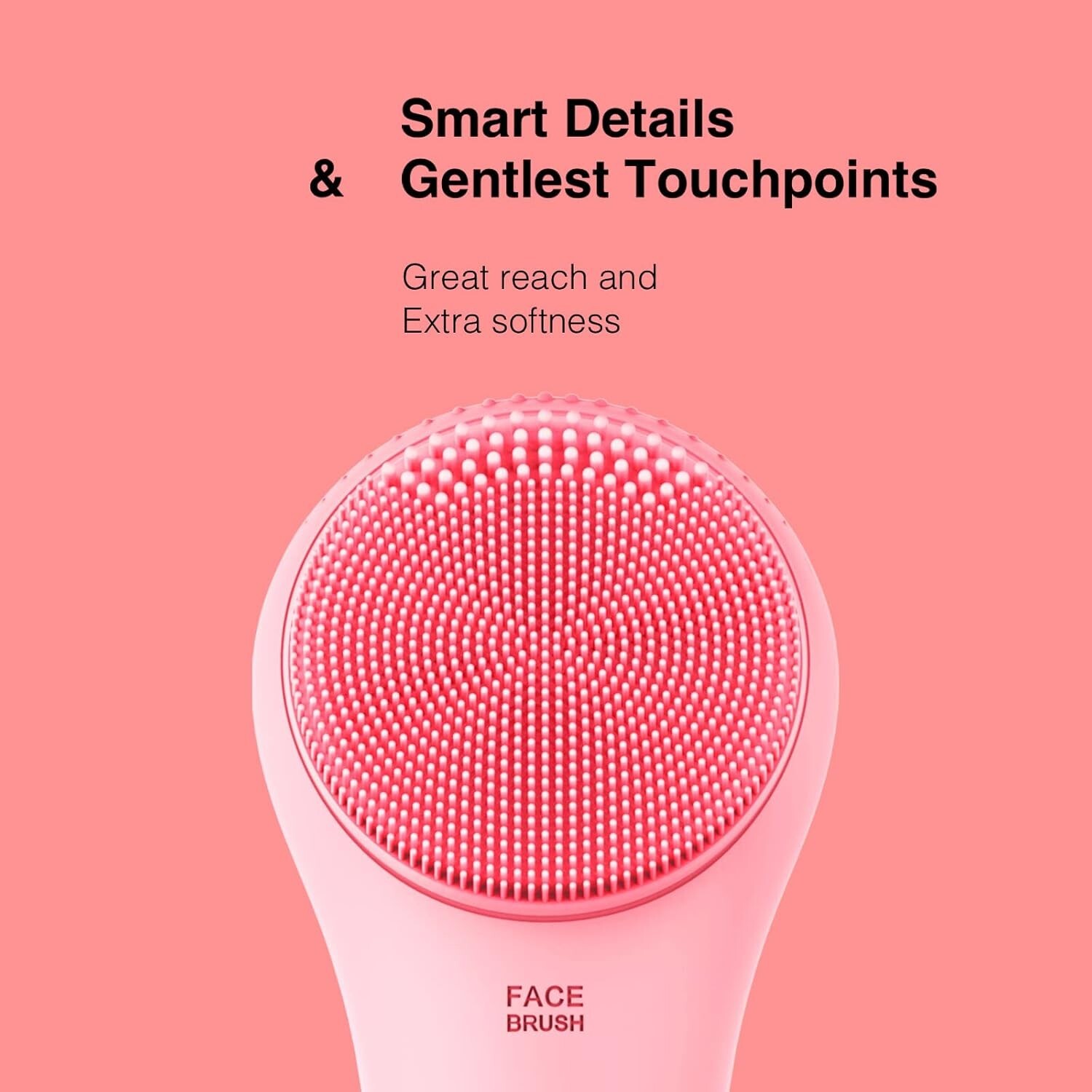 NågraCoola CLIE Facial Cleansing Brush, Waterproof and Rechargeable – Pink