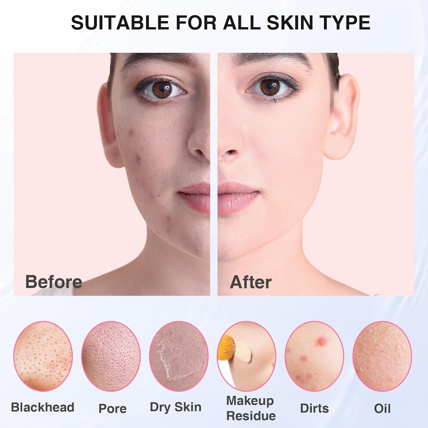 Hot Selling Electric Waterproof Silicone Facial Cleansing Brush For Women & Men