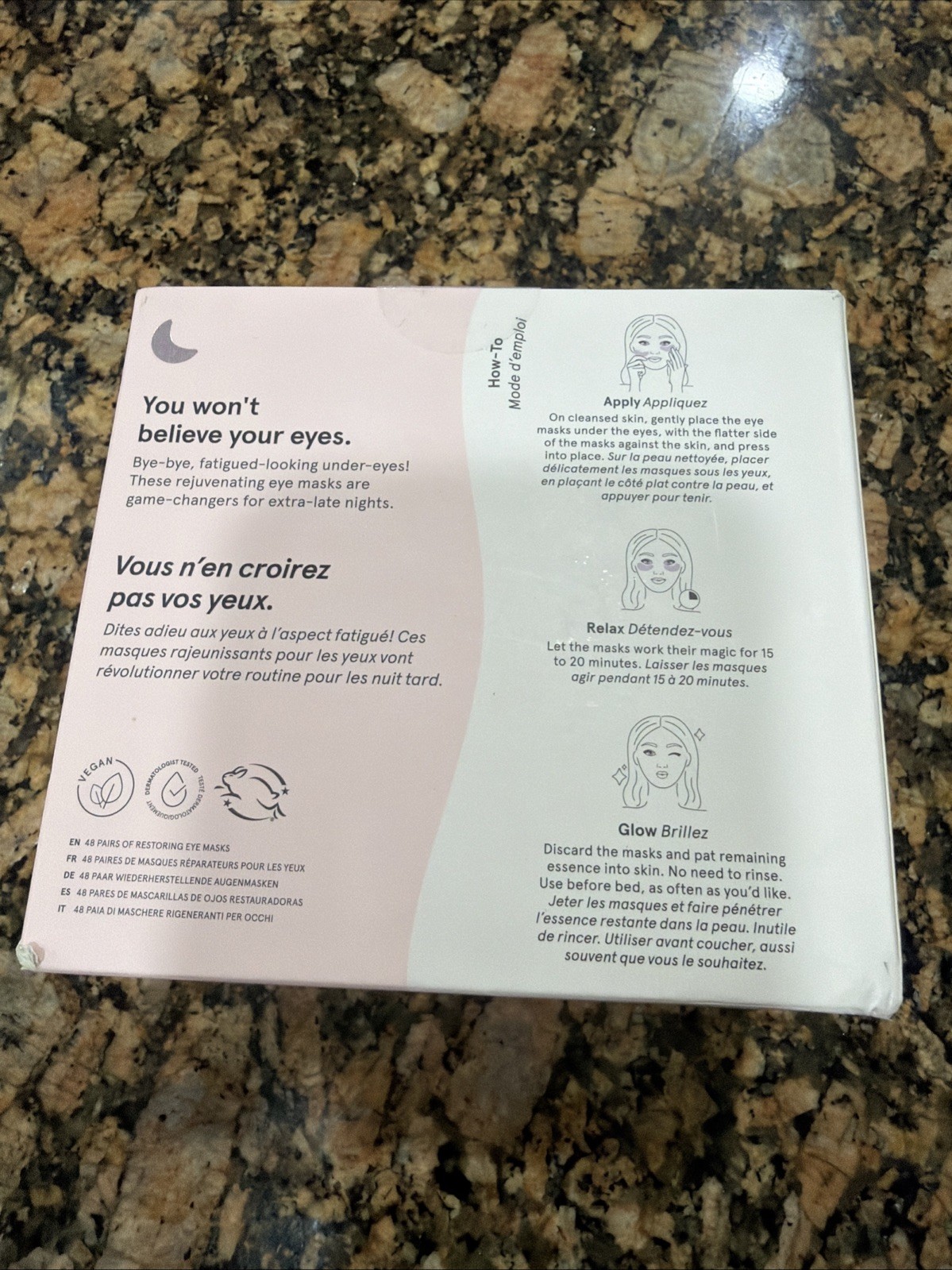 Grace & Stella Restoring Under Eye Masks – Retinol And Sea Moss – 48ct Exp 2029
