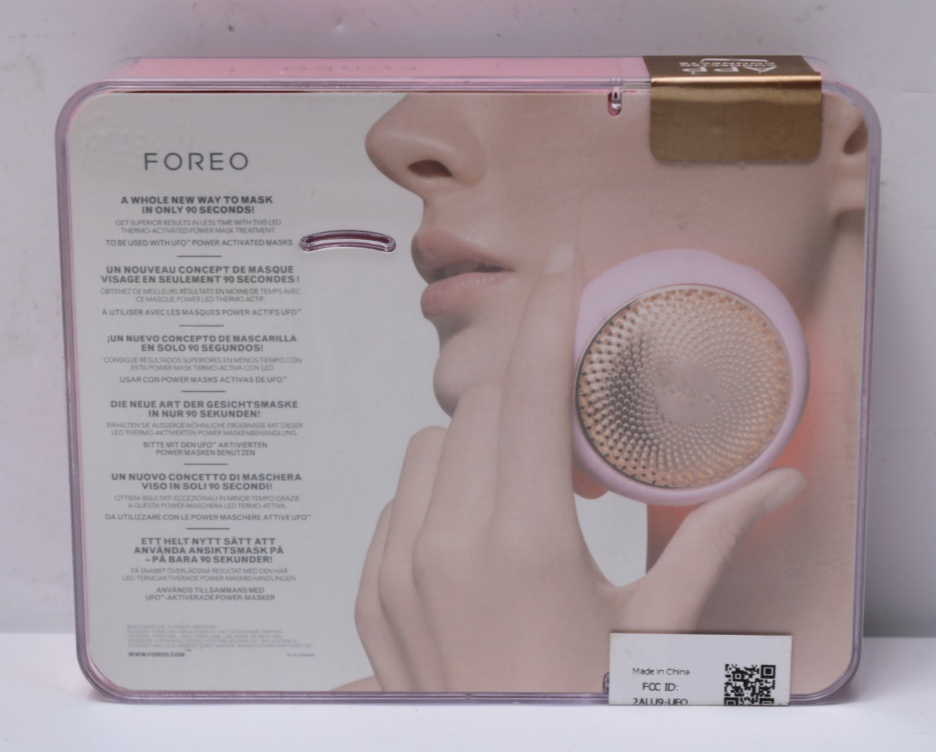 FOREO UFO 2 Heated LED Power Mask & Light Therapy Device – Pearl Pink – NEW!