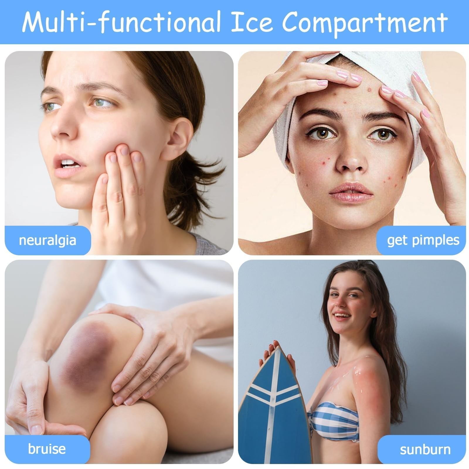 3 Pack Ice Roller for Face Eyes Women Facial Depuffer,Skin Care,Ice Pack Neck…